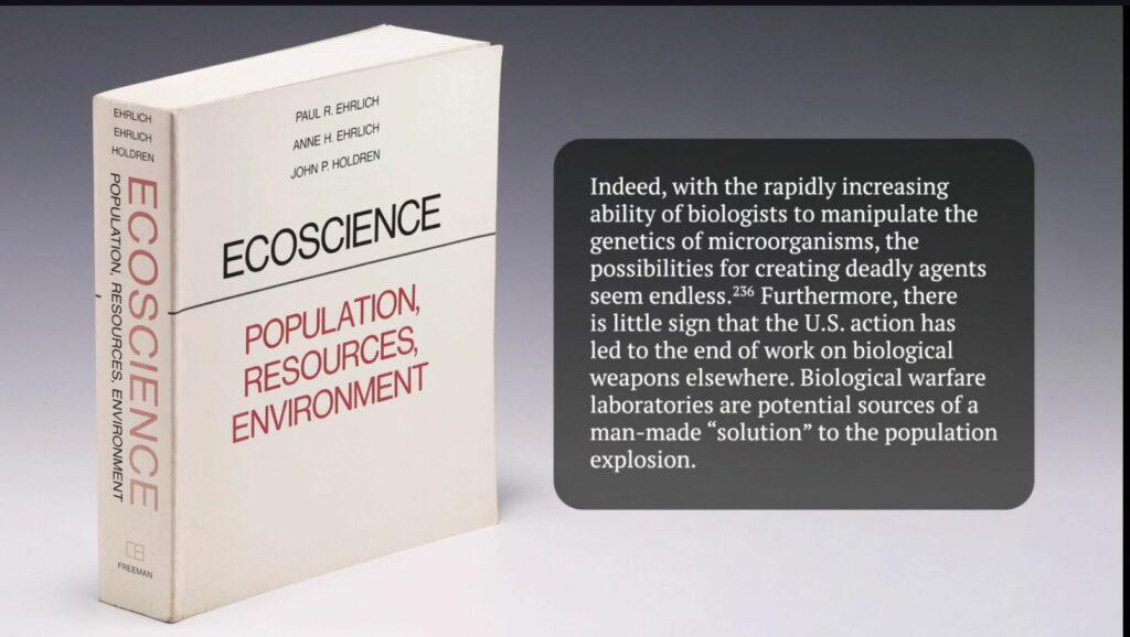Ehrlich and Holdren, Depopulators - Obama Science Czar Holdren eased gain-of-function research